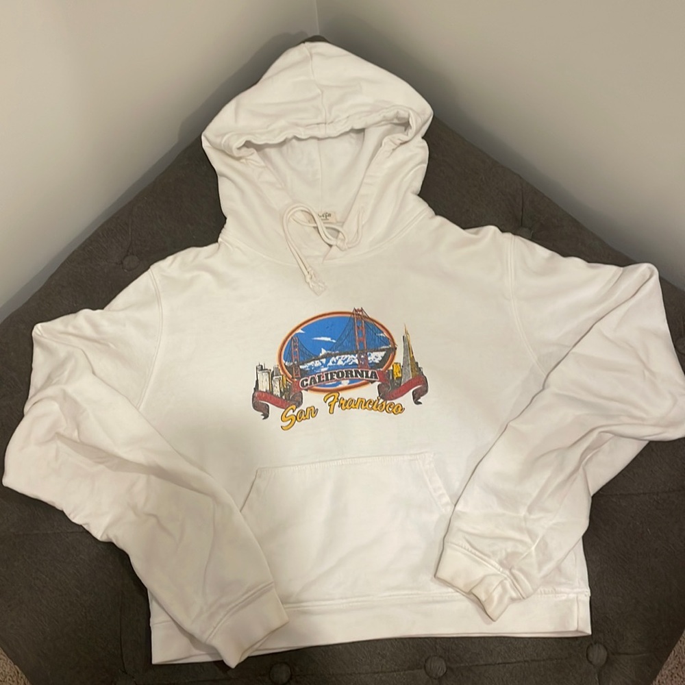 Women’s small cropped San Francisco, John Galt hoodie